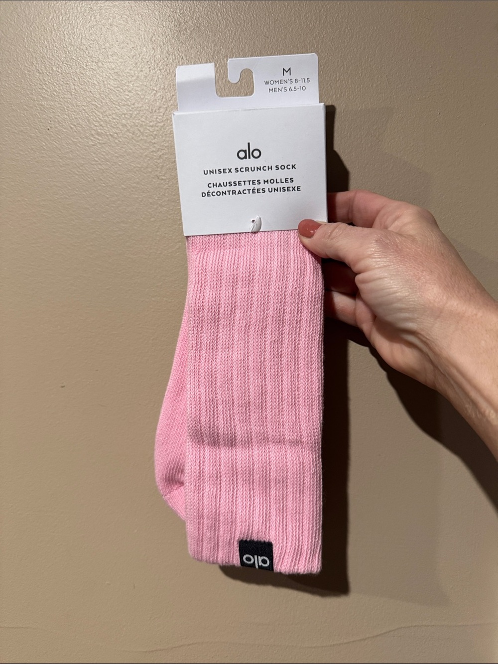 ALO Yoga Pink Unisex Scrunch Sock